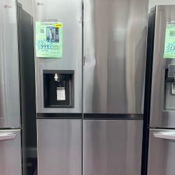 Refrigerator Stainless Steel Side By Side 36” In New Open Box And Scratch And Dents 