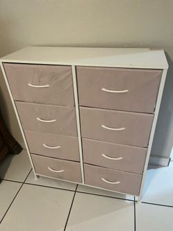 8-drawer dresser with cloth drawers