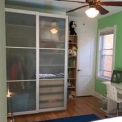 IKEA WALL CLOSET - FROSTED GLASS DOORS