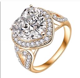 New 18 k gold engagement ring wedding ring set