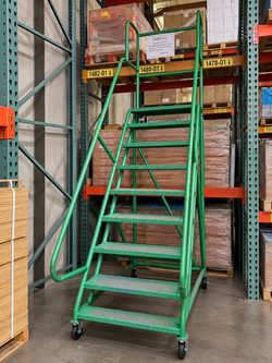 Heavy Duty Mobile Rolling Safety Ladder – Industrial Warehouse Ladder