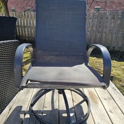 Set Of 4 Grey Metal Putdoor Chairs