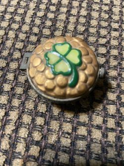 Vintage Clover Porcelain Hinged Trinket Box