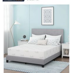 Barely used 12” memory foam gel twin mattress with 8” box spring