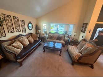 Furniture, coaches , dining table , side tables , coffee table