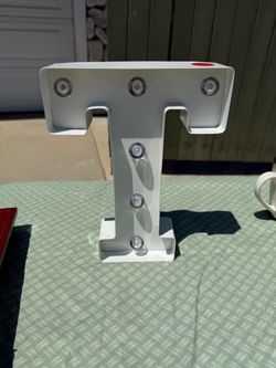 White Marquee Letter T Light
