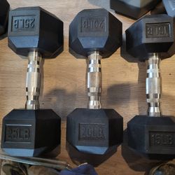 15lb, 20lb, 25lb Amazon Basic Dumbbells New