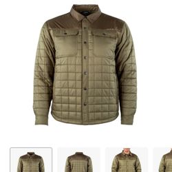 Men's Quilted Snap front Shirt Jacket 