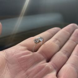 Engagement Ring, Infinity Style Band 