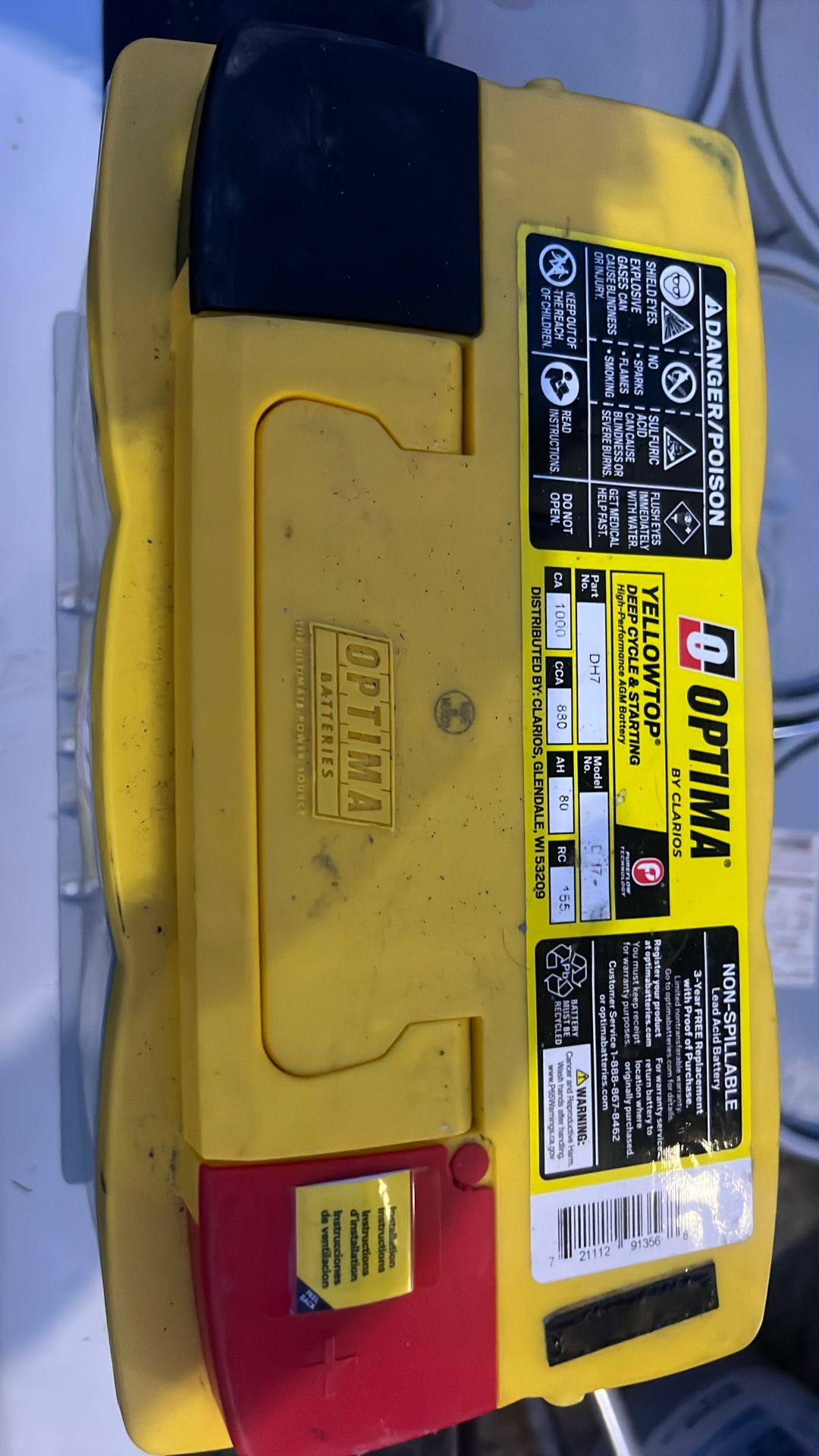 Optima Truck Battery. TAKING OFFERS