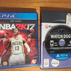 PS4, NBA2K17 and WATCH DOGS