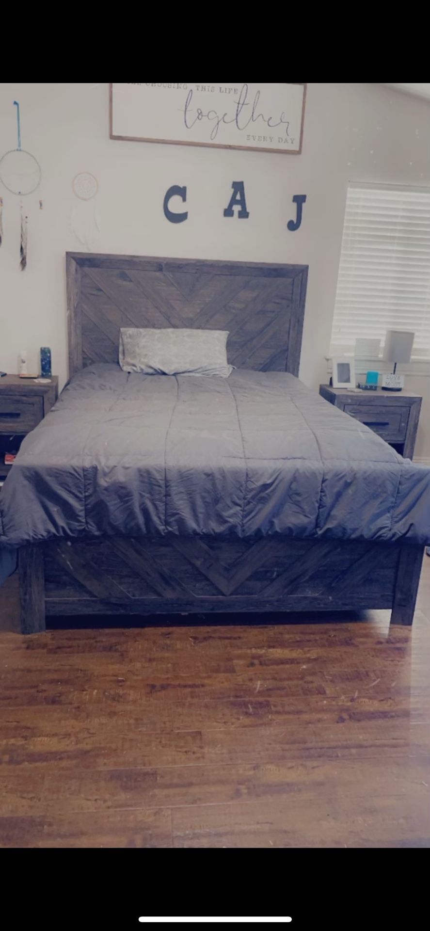 Bed Frame And Matching Nightstands