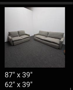 2 piece grey couches
