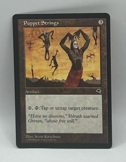MTG Tempest Puppet Strings Artifact Card