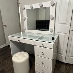 White vanity