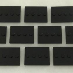 10 NEW LEGO COLLECTIBLE MINIFIGURE STANDS black minifig tile pieces 8683 plates