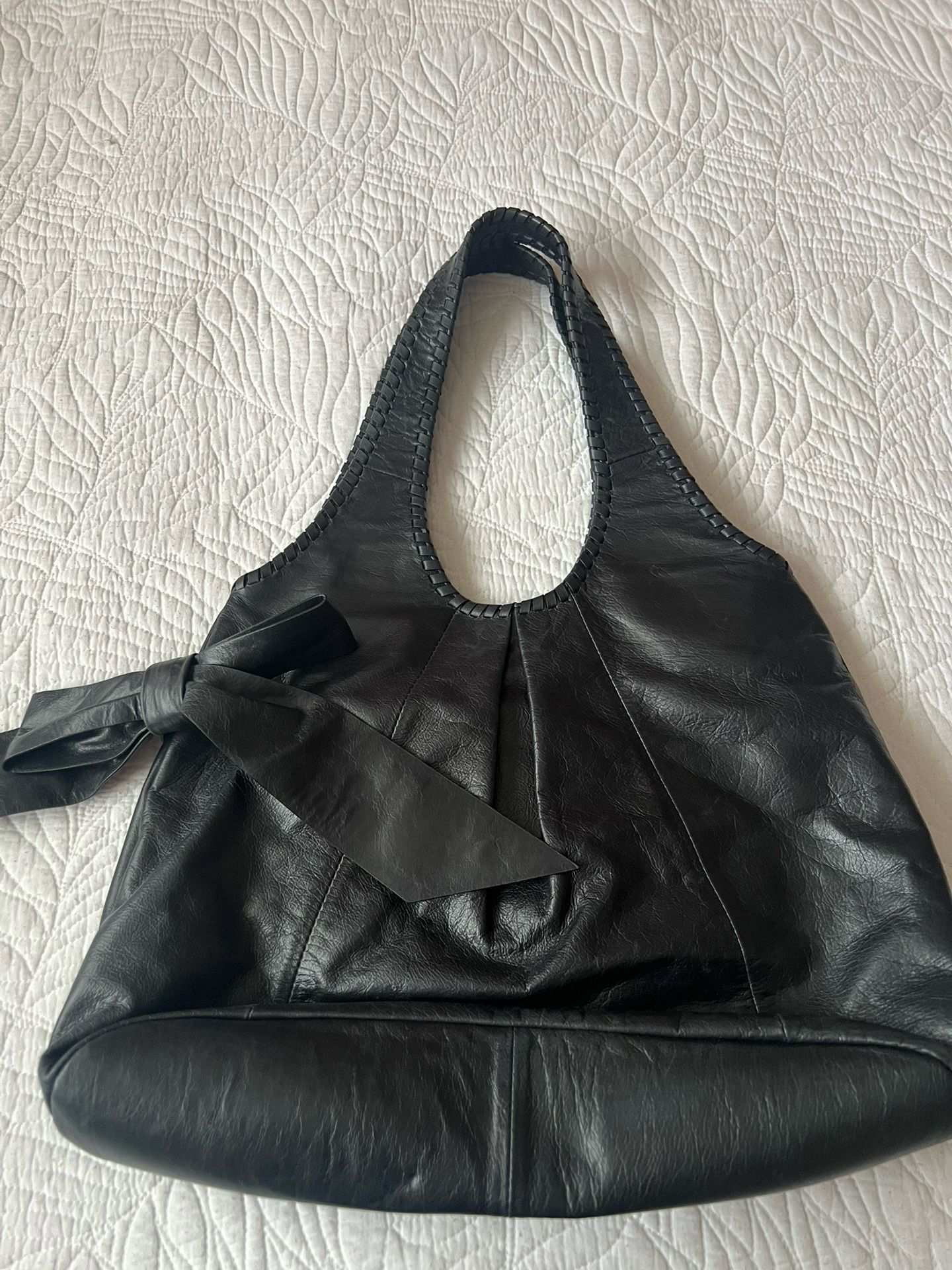 Talbots Leather Shoulder Bag With bow on Side