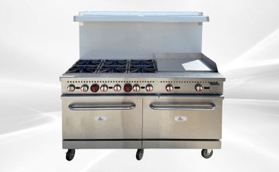 60 ins 6b24g NSF oven range with legs HFSO-60-G24