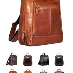 Jack Georges Leather Backpack 
