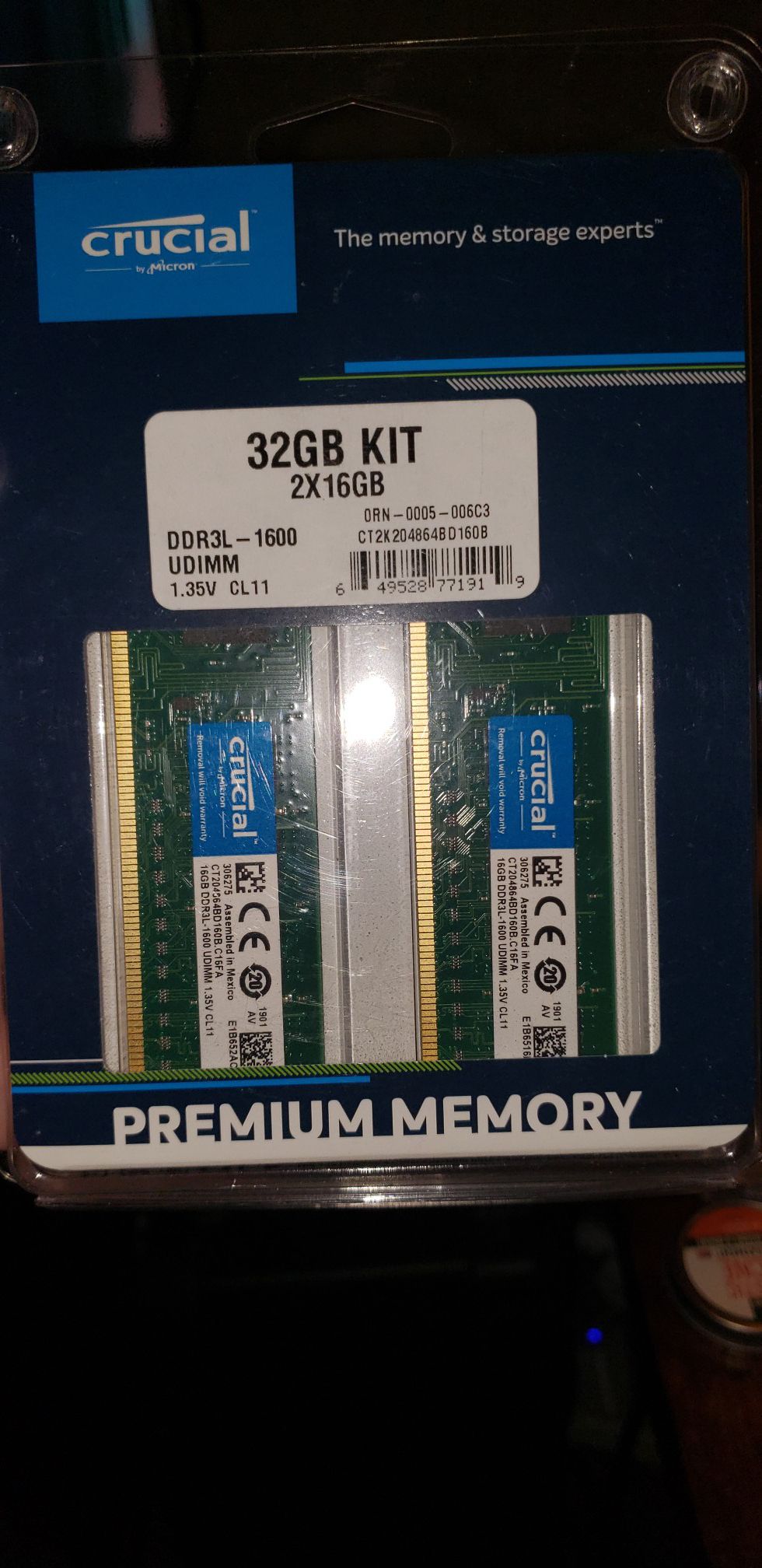 32GB Ram kit ddr3L udimm Desktop Memory