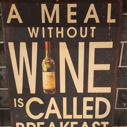 Metal Wine Sign