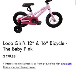 Girls 16inch Bicycle Brand New In Box- LocoCycles 