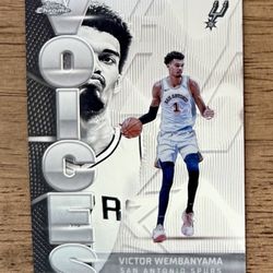 2025 Topps Chrome Victor Wembanyama Voices Insert #VS-1 San Antonio Spurs