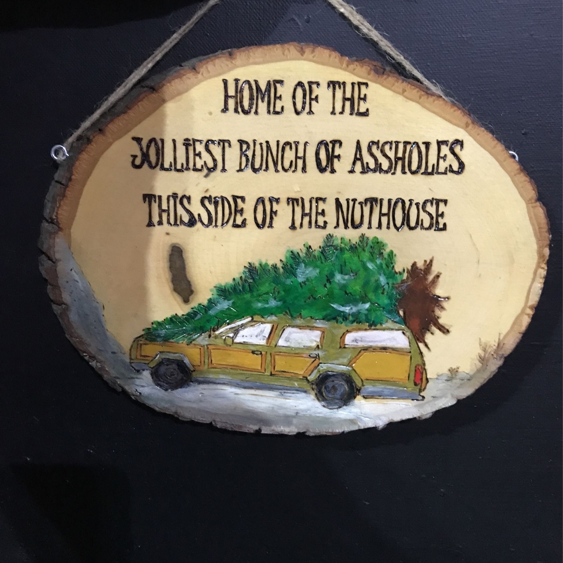 National Lampoon Christmas Inspired wreath sign