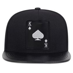 Leather Hat Playing Card | Heart K Embroidery ((NEW))