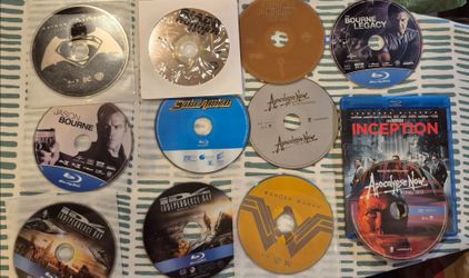 10 Movie Film Bluray DVD HD Collection Superhero Action Batman Superman Bourne Wonder