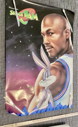 MICHAEL JORDAN SPACE JAM POSTER 24 X 36 GREAT CLEAN CONDITION $10