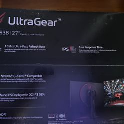 LG Ultragear 27 in 2k Gaming Monitor