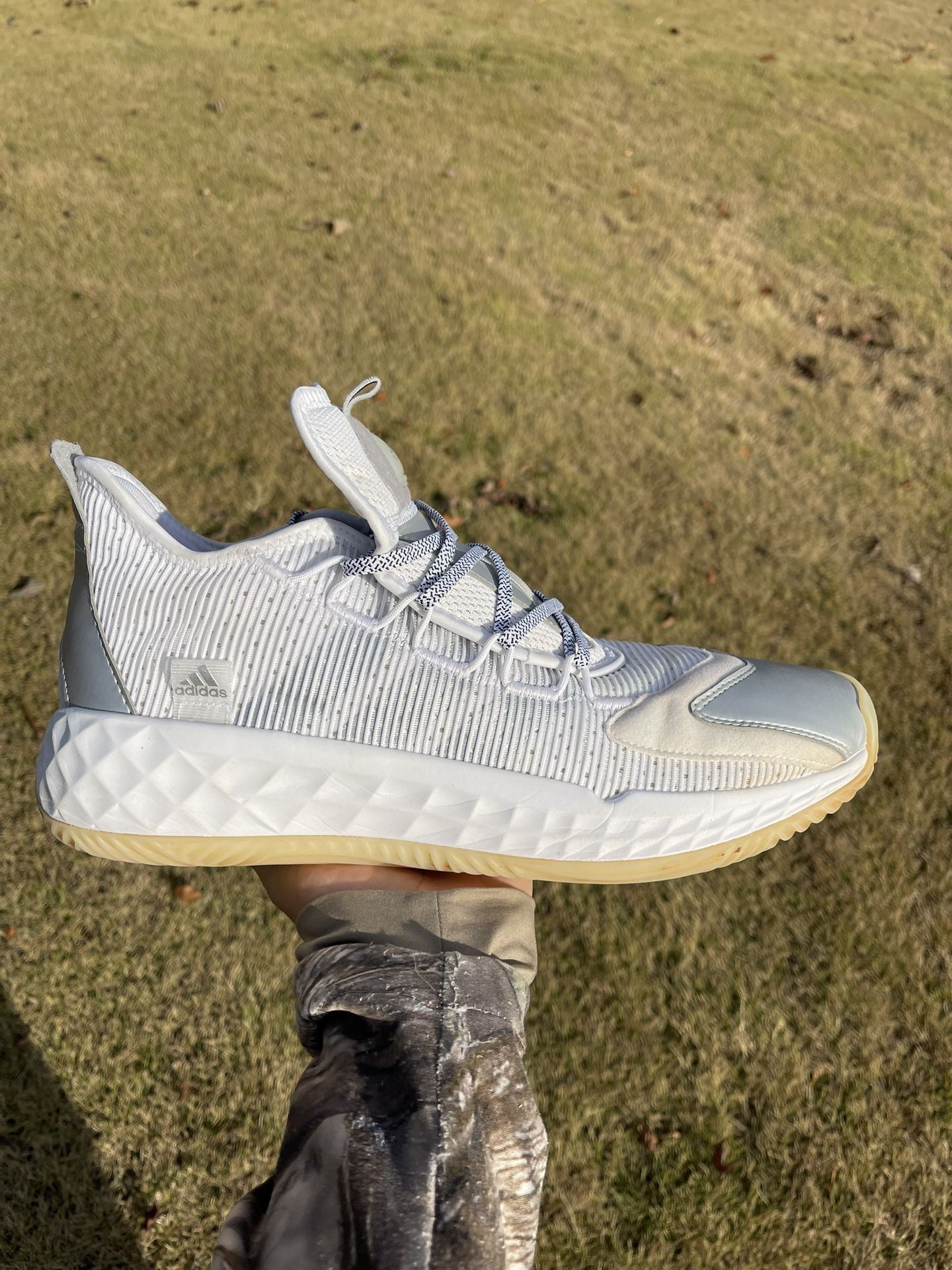 Adidas Pro Boost Low (FW9495) White Silver Sneakers Men Size 13