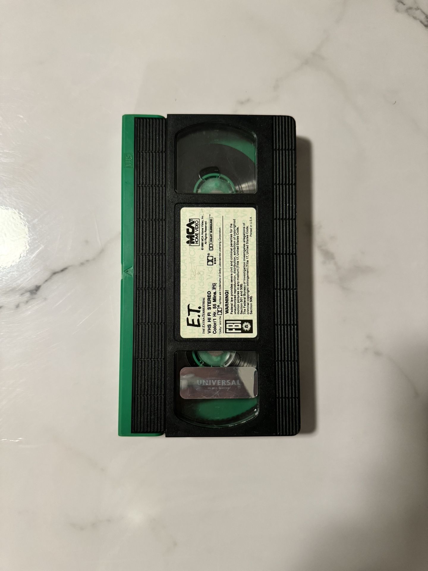 ET Original VHS 1988