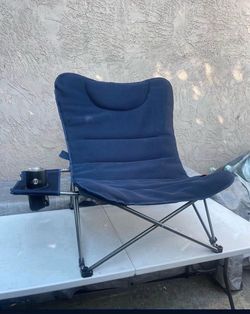 Ozark Trail Oversized Relax Plush Chair with Side Table,