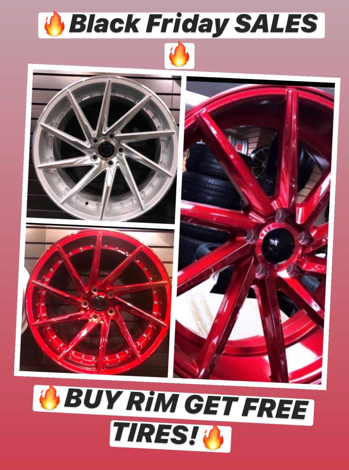 🔥🔥🔥Black Friday SALES! BUY Rims get FREE Tires🔥🔥🔥(only 50 down payment / no credit needed )