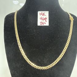 14K Solid Gold 🇨🇺 Links Chain 46Gr 24 Inches Long 