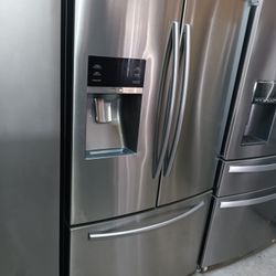 Samsung Refrigerator French Door Stainless Steel Everything Works Good 💯