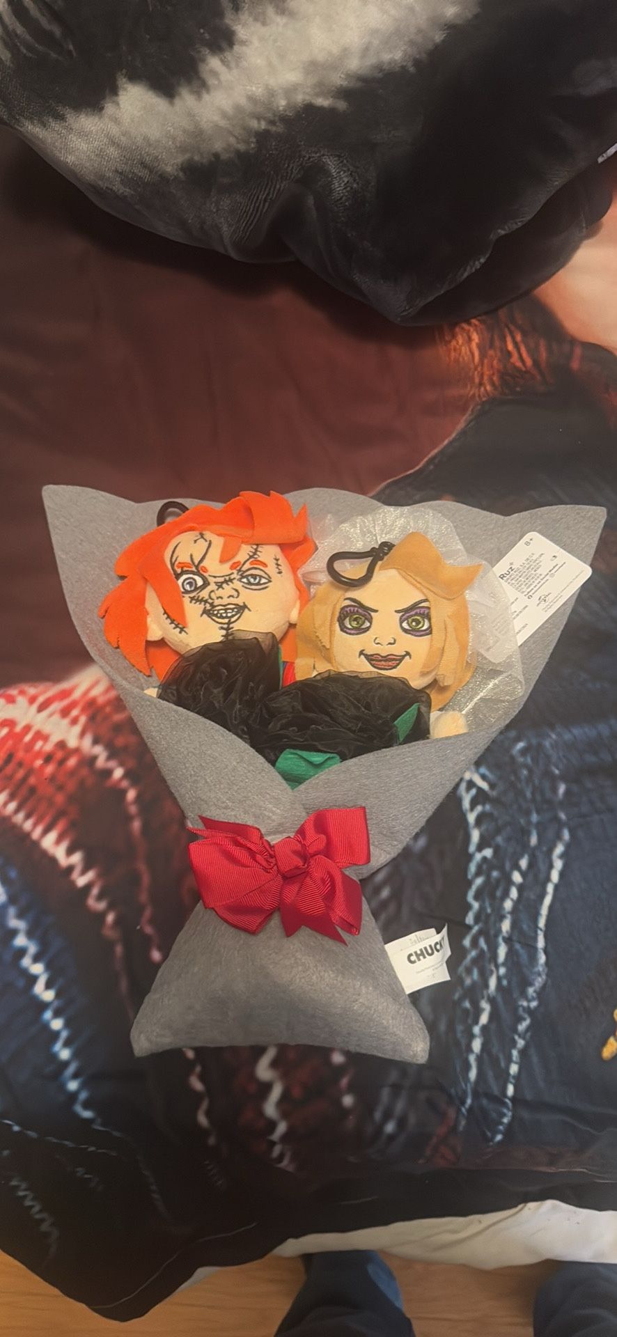 Chucky and Tiffany Black Flower Bouquet