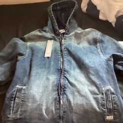 Pro Club Heavyweight Dark Stonewash Blue Denim Zip