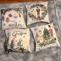New 8 Pieces Throw Pillow Inserts + Removable Covers