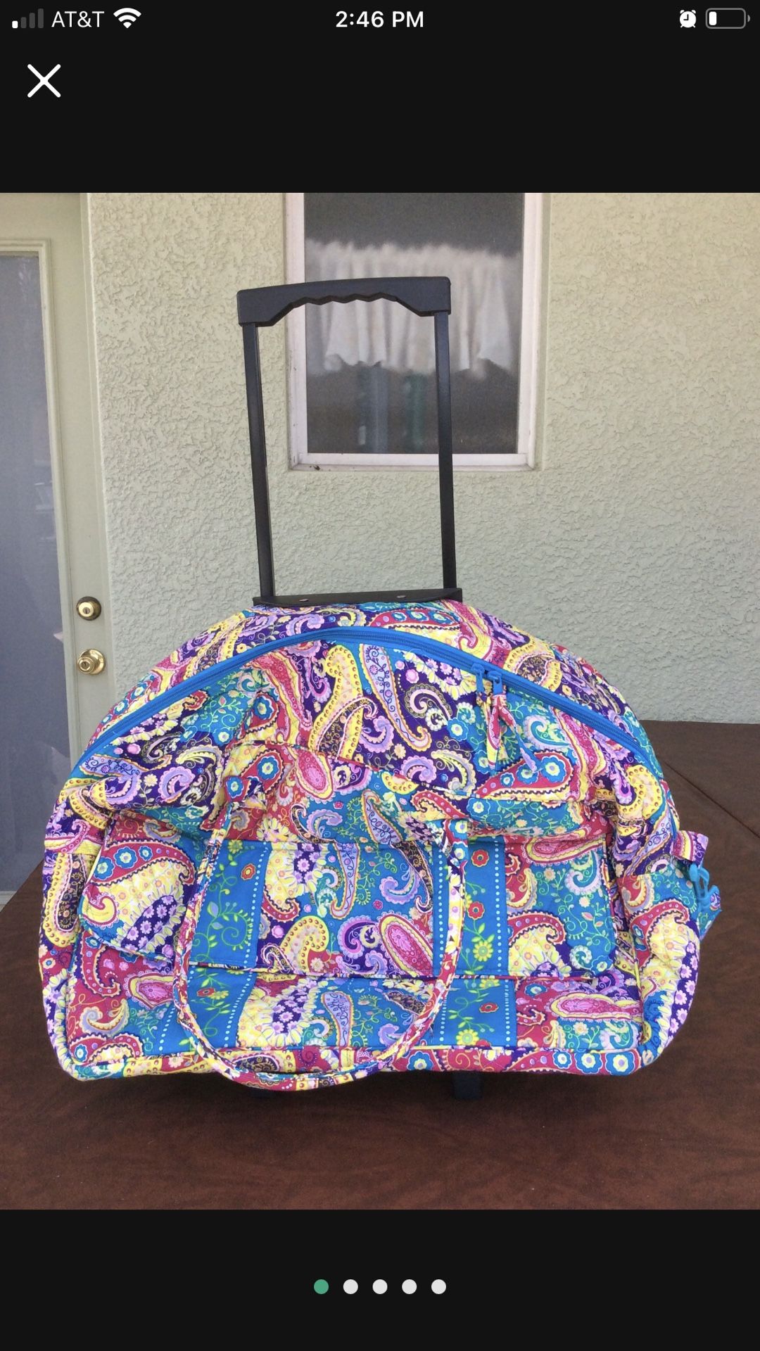 Travel Paisley Rolling Luggage Duffel Bag Tote