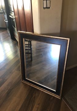 Huge golden cream modern mirror