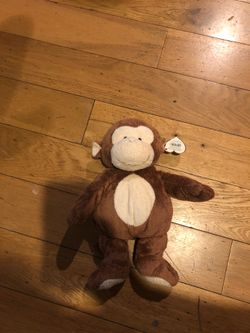 Ty pluffies plush brown and cream monkey