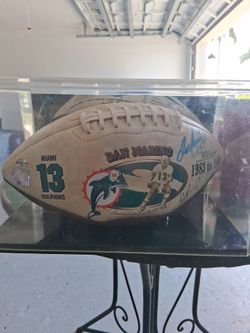 Dan Marino Signed Football W/ Stats