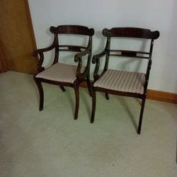 2 Elegant Chairs - dark finish 