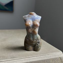 Small Ocean Jasper Lady Carving ( H3") firm on price