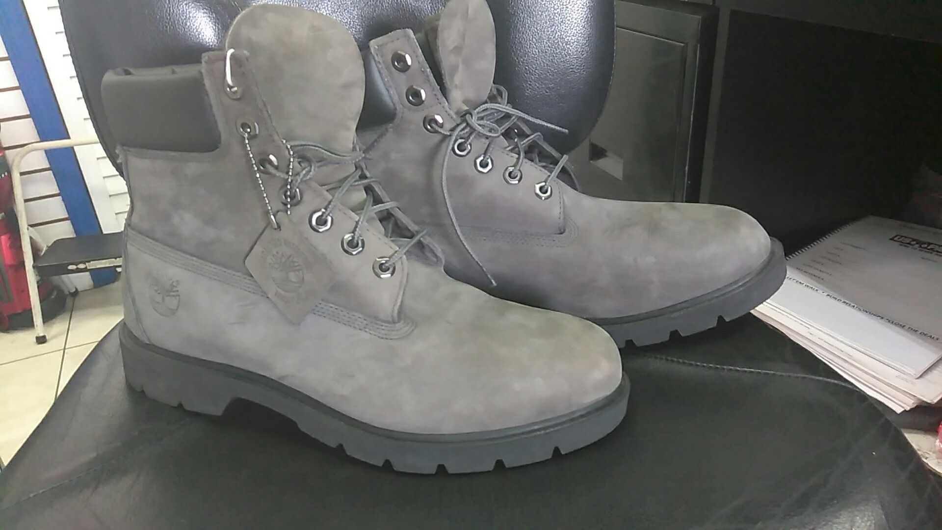 Timberland construction Boots size 11 grey