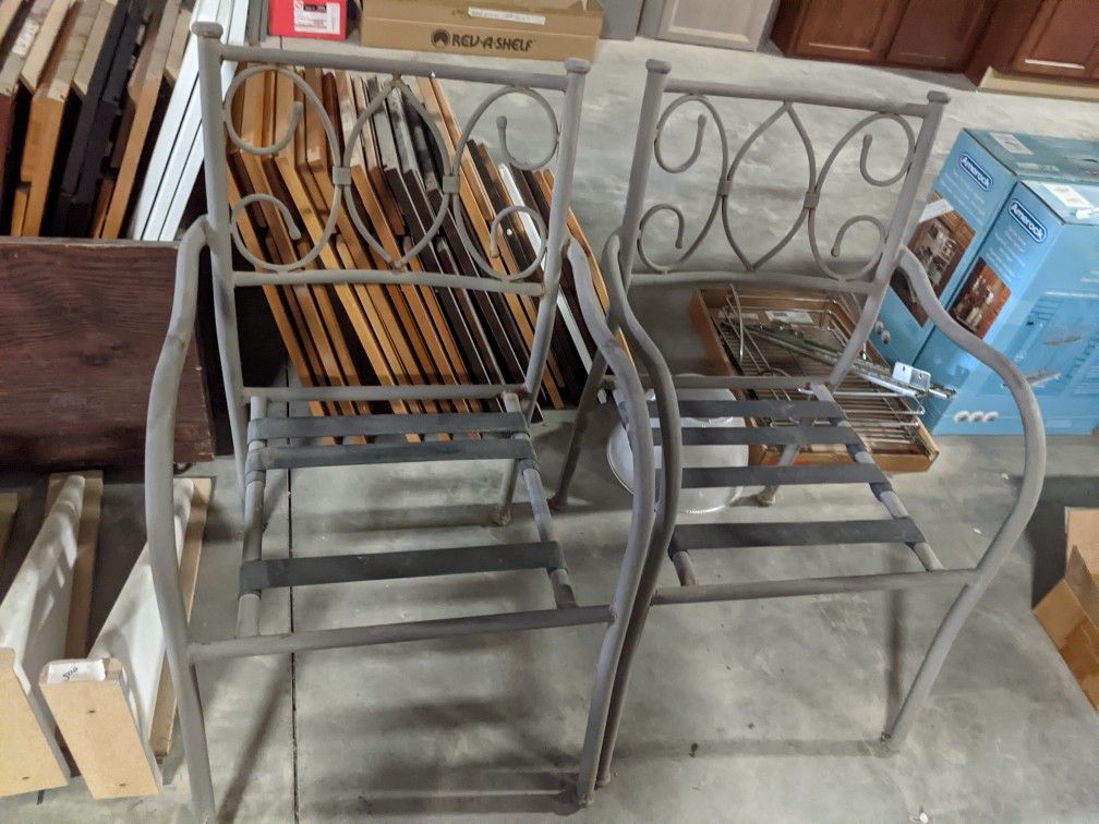 Metal chairs