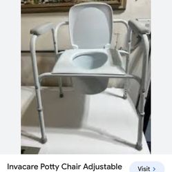 INVACARE Adult Or Child Adjustable Potty Chair With Wide Seat
